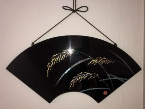 螺鈿飾額　稲穂